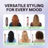 Wavytalk 5 in 1 Curling Iron Set with Curling Brush and 4 Interchangeable Ceramic Curling Wand (0.35"-1.25), Wand Curling Iron Instant Heat Up, Dual Voltage Hair Curler view 2