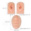 Jiawu Silicone Ear Model, Soft Silicone Nose Model, 3D Nose and Mouth Model for Piercing Practice, Silicone Body Parts, Human Ear Model, Silicone Flexible Model for Jewelry Display (#1) view 4
