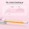 Wavytalk 3/8 Inch Small Curling Wand, Wand Curling Iron for Short & Long Hair, Ceramic Barrel with Adjustable Temperature, Heat Resistant Glove Included (Rose Pink) view 2