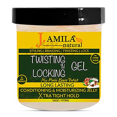J. AMILA Conditioning & Moisturizing Jelly Loc Gel Extra Hold for Braids, Twists & Dreadlocks Enriched with Natural Oils Sulfate-Free & Paraben-Free 16oz