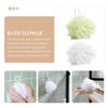 Lurrose 2pcs Soft Bathing Bubble Gentle Exfoliating Shower Mesh Scrubbers for Deep Cleaning for Home Use and Bath Accessories view 3