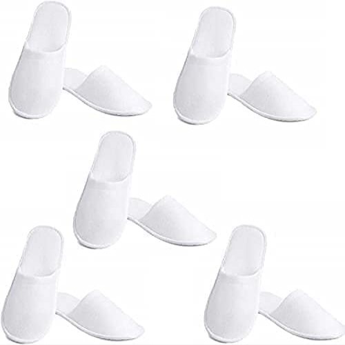 AV DECOR Terry Hotel Slipper 180 GSM Fabric with 5MM sole , Unisex bed room adult slider white Hotel Slipper, Disposable Sliper , White hotel Sliper , Terry Slipper (6 pair)