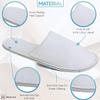 AV DECOR Terry Hotel Slipper 180 GSM Fabric with 5MM sole , Unisex bed room adult slider white Hotel Slipper, Disposable Sliper , White hotel Sliper , Terry Slipper (12 Pair) view 4