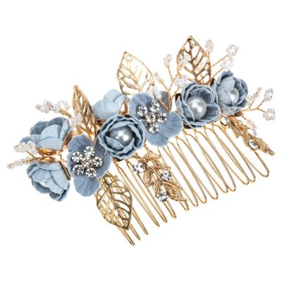 FRCOLOR Bridal Hair Comb Alloy Flower Head Hairpin Lightweight Wedding Hair Accessories for Bridesmaids Prom and Special Occasions