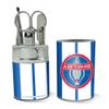 Shelby Cobra Vintage Logo Stainless Steel Manicure Pedicure Grooming Beauty Care Travel Kit view 2