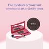eSalon Root Touch Up + Brow Powder, Conceal & Cover (Medium Brunette) - Hairline Powder for Women - Scalp Concealer & Filler for Thinning & Gray Hair Coverage - Creates Thicker & Fuller-Looking Hair view 3