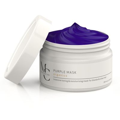 Mia Haircare Purple Hair Mask - Tones Blonde, Silver, Brassy Hair - Deep Conditioning with Argan Oil, ProVitamin B5 - Hydrating, Repairing - Vegan, Sulfate and Paraben Free - 8.45 fl oz