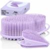 Body Face Scrubber Set Silicone - 2 Pack Shower Brush Facial Cleansing Kit - Avilana Bath Loofah Alternative Complete Skincare System Dual Sided - Gift Set Women Men view 1