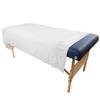10 Pack Body Linen Massage Table Polyester-Cotton Flat Sheet - 55% Polyester, 45% Cotton - Sized for Full Client Coverage in Professional Use 58 x 94 inches -White view 1