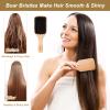 Sosoon Hair Brush, 100% Pure Boar Bristle Paddle Brush for All Hair Types, Restore Shine & Texture and Makes Hair Smooth & Health view 2