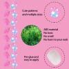 SIUSIO 124 Pcs 6 Pack Children Acrylic Fake Nails Press on Cute Pre-glue Full Cover Glitter Gradient Color Rainbow Short Kids Stick On False Nail Art Kits Set for Kids Little Girls - Dreamy Fairy view 3