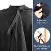 12Pcs Barber Cape 64 x 56'' Large Waterproof Hair Cutting Salon Cape Adjustable Snaps for Hair Dye Salon Stylist Supplies(Black) view 3