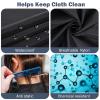 12Pcs Barber Cape 64 x 56'' Large Waterproof Hair Cutting Salon Cape Adjustable Snaps for Hair Dye Salon Stylist Supplies(Black) view 4