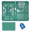 Tseifry Manicure Nail Clippers Set - Stainless Steel Manicure Nail Clippers Pedicure Kit, Professional Grooming Kit, with Luxurious Travel Case view 1