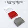 3 Pieces Professional Color Coded Replacement Guards Attachment Guide Combs 1/16" 1/8" 3/16" Compatible with Wahl 5 Star Series Full-Sized Standard Magic Clip Senior Super Taper 8148 Hair Clippers view 2