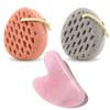 BAIMEI Bath Sponge & Rose Quartz Gua Sha  Hydration & Relaxation Set view 1
