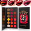 Afflano Black Red Eyeshadow Palette Smokey Eyes Makeup, Highly Pigmented True Red Eye Shadow + Blendable Dark Grey Silver Makeup Palette 2 Pcs., for Halloween SFX Vampire Special Effects Clown Makeup view 2