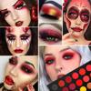 Afflano Black Red Eyeshadow Palette Smokey Eyes Makeup, Highly Pigmented True Red Eye Shadow + Blendable Dark Grey Silver Makeup Palette 2 Pcs., for Halloween SFX Vampire Special Effects Clown Makeup view 3