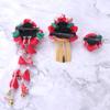 KALLORY 3pcs Japanese Style Flower Hair Clips Handmade Red Barrette Accessories for Kimono and Everyday Wear Hair Decoration for Women and Girls view 3