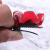 KALLORY 3pcs Japanese Style Flower Hair Clips Handmade Red Barrette Accessories for Kimono and Everyday Wear Hair Decoration for Women and Girls view 4