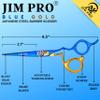 JIM PRO Hair Cutting Scissors Shears, Barber Scissor Professional Hairdressing Scissors With Fancy Handle (Hair Beard Trimming Shaping Grooming Shears) for Men Women Pets Home Salon (Blue & Gold) view 2