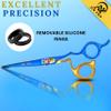 JIM PRO Hair Cutting Scissors Shears, Barber Scissor Professional Hairdressing Scissors With Fancy Handle (Hair Beard Trimming Shaping Grooming Shears) for Men Women Pets Home Salon (Blue & Gold) view 4