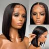 13x4 Real Swiss HD Lace Front Bob Wig Human Hair 0.14mm Ultra-thin Invisible Swiss Lace Virgin Human Hair Short Bob Natural Hairline 13x4 HD Short bob Full Lace Frontal Wigs Human Hair Pre Plucked 14" view 3
