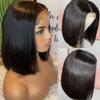 13x4 Real Swiss HD Lace Front Bob Wig Human Hair 0.14mm Ultra-thin Invisible Swiss Lace Virgin Human Hair Short Bob Natural Hairline 13x4 HD Short bob Full Lace Frontal Wigs Human Hair Pre Plucked 14" view 4