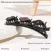 4 shiny crystal stone hair clips, rhinestone hair clips, duckbill hair clips, and rhinestone hair clips for women and girls view 2