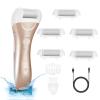 Callus Remover for Feet, Nicebirdie Electric Foot File Callus Removers Rechargeable Waterproof Pedicure Tools Foot Scrubber Shaver Feet Care Tool for Cracked Heels Dead Skin Golden view 1