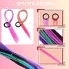 18 PCS Girls Rainbow Braided Synthetic Hairpieces Ponytail Kids Hair Extensions with Rubber Bands view 4