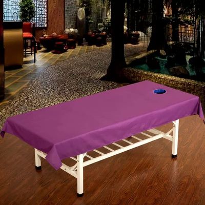 Beauty Couch Cover for Massage Tables Bed Treatment Massage Fitted Sheet with Face Hole Massage Table Cover Sheet Salon Bed Sheet Cover Lace Side SPA Massage Table Cover-P 120x240cm
