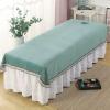 Darley Plush Beauty Couch Cover for Massage Bed Sheet Cover with Face Hole Massage Table Cover Sheet Solid Color Massage Table Sheet SPA Massage Couch Cover for Massage Bed-J 120x200cm view 1