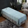 Beauty Couch Cover for Massage Tables Bed Treatment Massage Fitted Sheet with Face Hole Massage Table Cover Sheet Salon Bed Sheet Cover Lace Side SPA Massage Table Cover-B 120x240cm view 1