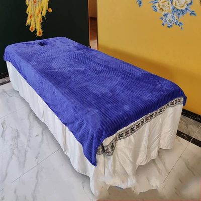 Darley Plush Beauty Massage SPA Couch Cover with Face Hole Beauty Salon Spa Sheet Solid Color Massage Table Cloth Massage Table Cover Sheet Salon Bed Sheet Cover for Massage Bed-E 80x200cm