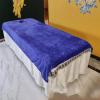 Darley Plush Beauty Massage SPA Couch Cover with Face Hole Beauty Salon Spa Sheet Solid Color Massage Table Cloth Massage Table Cover Sheet Salon Bed Sheet Cover for Massage Bed-E 80x200cm view 1