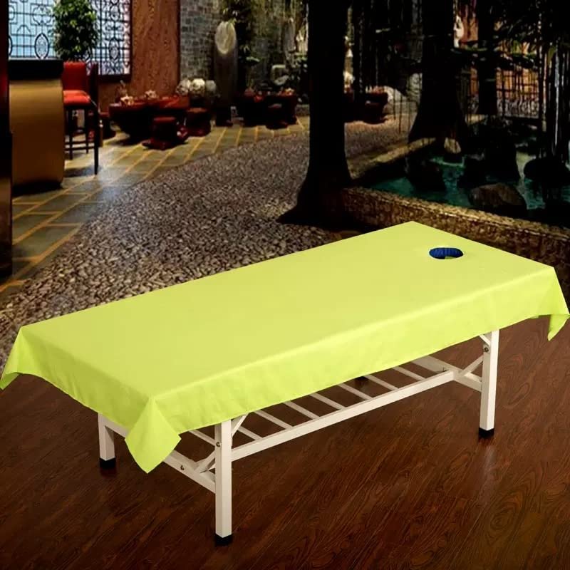 Beauty Couch Cover for Massage Tables Bed Treatment Massage Fitted Sheet with Face Hole Massage Table Cover Sheet Salon Bed Sheet Cover Lace Side SPA Massage Table Cover-M 120x240cm