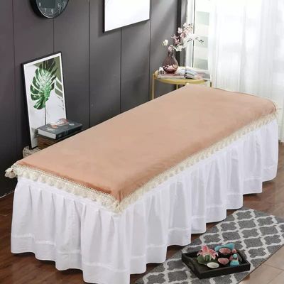Thick Beauty Salon Spa Sheet with Face Hole Beauty Massage SPA Couch Cover Solid Color Beauty Couch Cover for Massage Tables Bed Treatment Massage Fitted Sheet Salon Couch Sheet-B 80x200cm