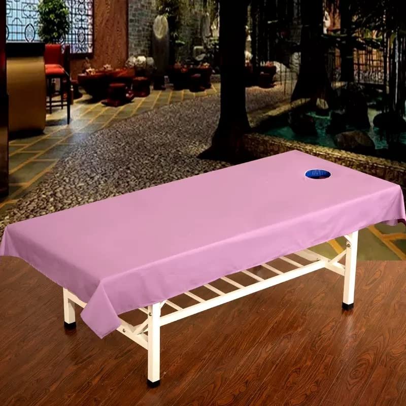 Beauty Couch Cover for Massage Tables Bed Treatment Massage Fitted Sheet with Face Hole Massage Table Cover Sheet Salon Bed Sheet Cover Lace Side SPA Massage Table Cover-The 120x240cm