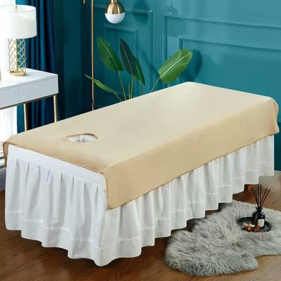 Darley Massage Table Cloth with Face Hole Massage Table Cover Sheet Solid Color Salon Bed Sheet Salon Bed Sheet Cover SPA Massage Couch Cover Beauty Massage SPA Couch Cover-I 120x200cm