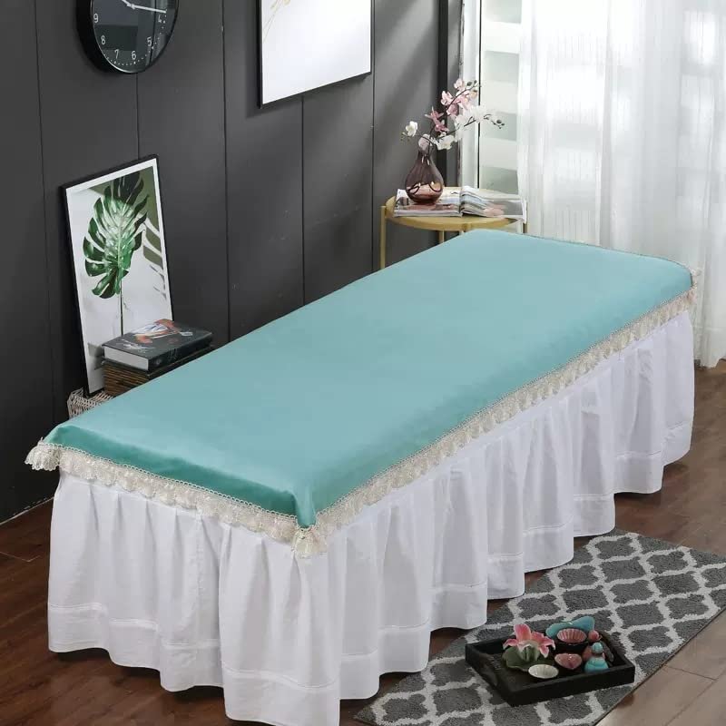 Thick Beauty Salon Spa Sheet with Face Hole Beauty Massage SPA Couch Cover Solid Color Beauty Couch Cover for Massage Tables Bed Treatment Massage Fitted Sheet Salon Couch Sheet-D 80x200cm