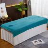 Darley Plush Beauty Massage SPA Couch Cover with Face Hole Beauty Salon Spa Sheet Solid Color Massage Table Cloth Massage Table Cover Sheet Salon Bed Sheet Cover for Massage Bed-A 100x220cm view 2