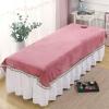 Darley Plush Beauty Couch Cover for Massage Bed Sheet Cover with Face Hole Massage Table Cover Sheet Solid Color Massage Table Sheet SPA Massage Couch Cover for Massage Bed-M 120x200cm view 1