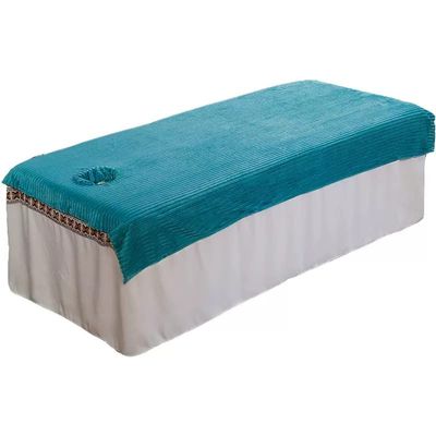 Darley Plush Beauty Massage SPA Couch Cover with Face Hole Beauty Salon Spa Sheet Solid Color Massage Table Cloth Massage Table Cover Sheet Salon Bed Sheet Cover for Massage Bed-A 80x200cm