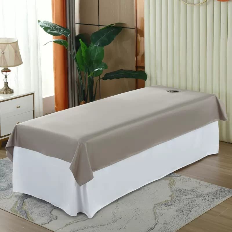 Darley Massage Table Cloth with Face Hole Massage Table Cover Sheet Solid Color Salon Bed Sheet Salon Bed Sheet Cover SPA Massage Couch Cover Beauty Massage SPA Couch Cover-D 80x200cm