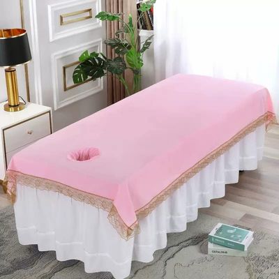 Darley Plush Beauty Salon Spa Sheet with Face Hole Beauty Massage SPA Couch Cover Solid Color Beauty Salon Spa Sheet Thick SPA Massage Table Cover Massage Table Cover Sheet-C 120x220cm