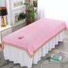 Darley Plush Beauty Salon Spa Sheet with Face Hole Beauty Massage SPA Couch Cover Solid Color Beauty Salon Spa Sheet Thick SPA Massage Table Cover Massage Table Cover Sheet-C 120x220cm view 1