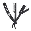 Straight Edge Razor Kit - with Single | | Stainless Steel | razors for men from The Shave factory (Black / 300 Derby Professional Blades) view 2