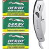 The Shave Factory Straight Edge Razor Kit - with Single Stainless Steel razors for men from (Matte, Derby Professional Single Edge) view 1