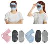 Dioche 4 Pcs Full Face Cover, Multifunctional, Womens Sunscreen Face Veil with Eye Protector Sheets for Hiking, Wholesale Business view 3